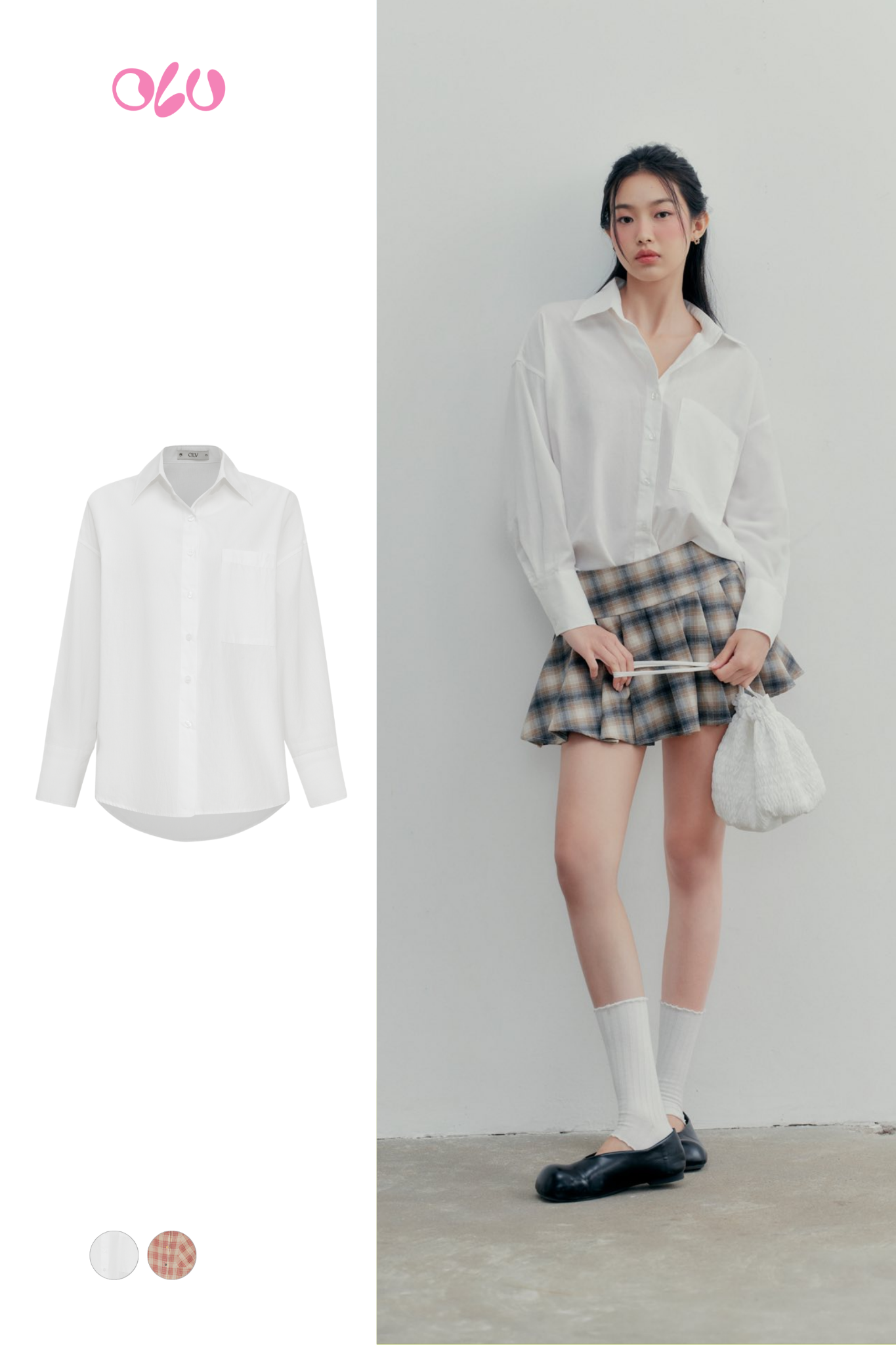 Áo White Linen Oversized Shirt