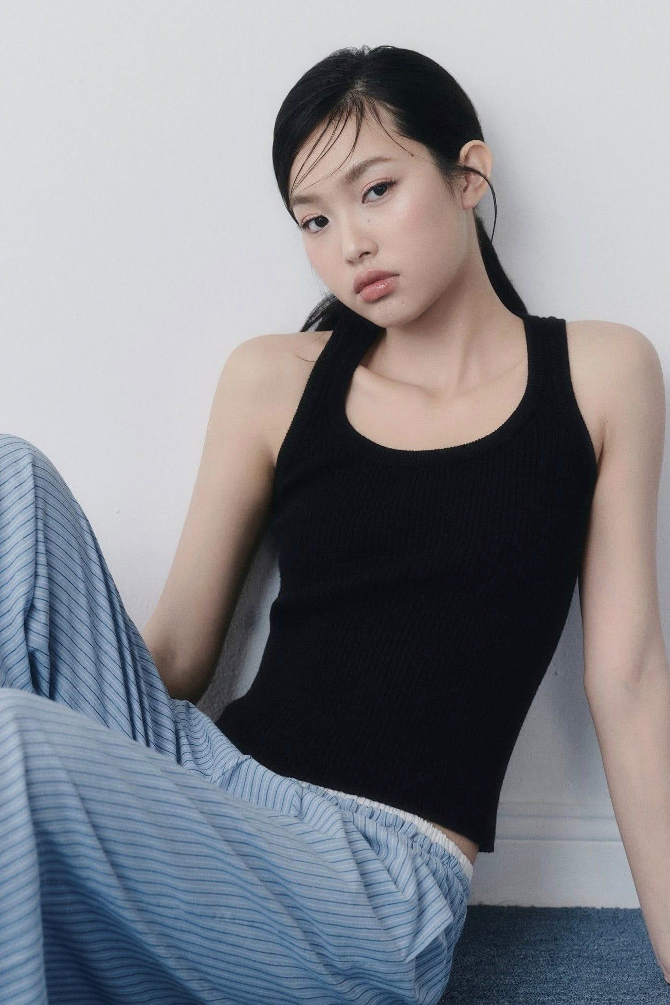 Áo Striped Ribbed Knit Tank Top nhiều màu