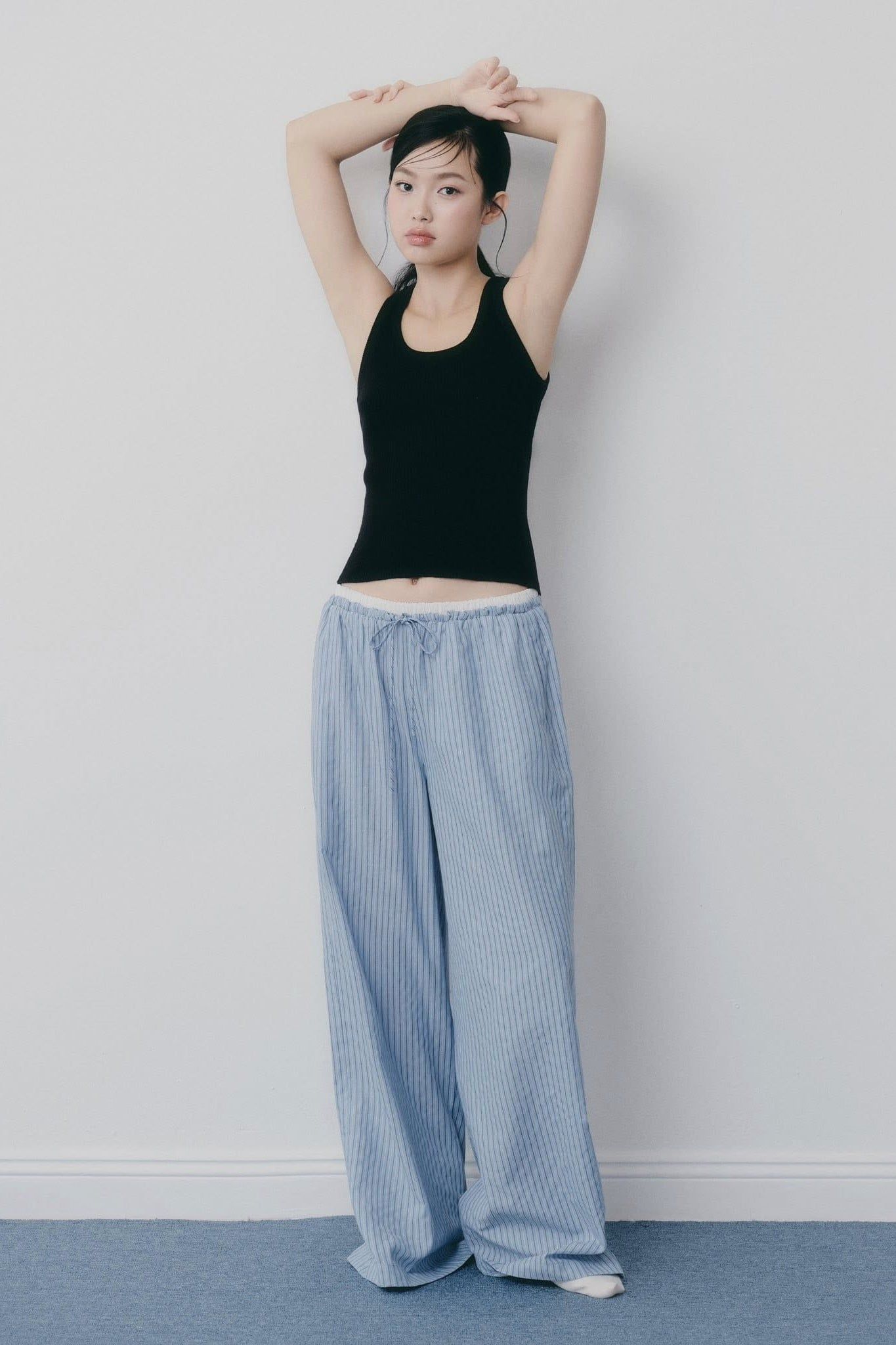 Áo Striped Ribbed Knit Tank Top nhiều màu