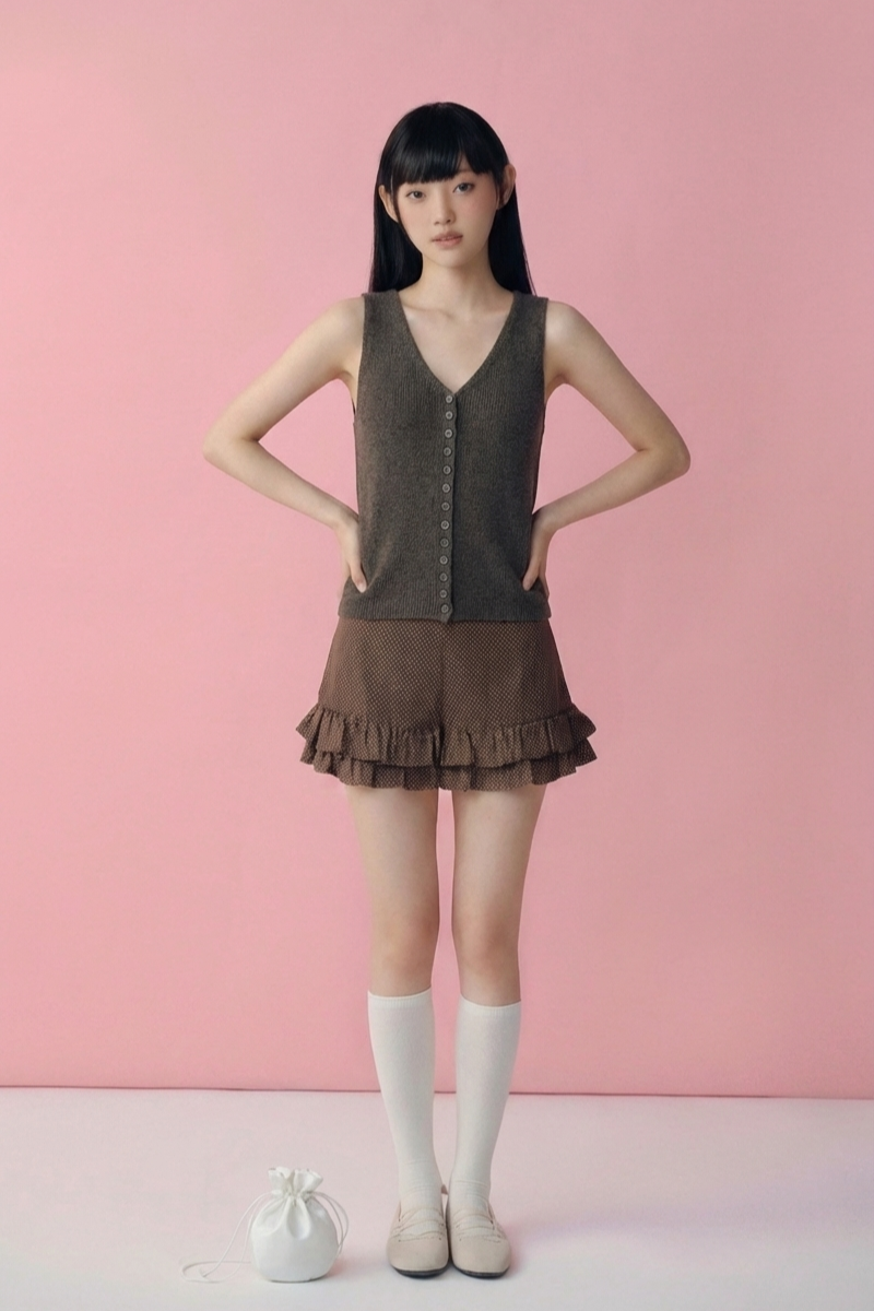 Áo Knit V Neck Tank Top nhiều màu