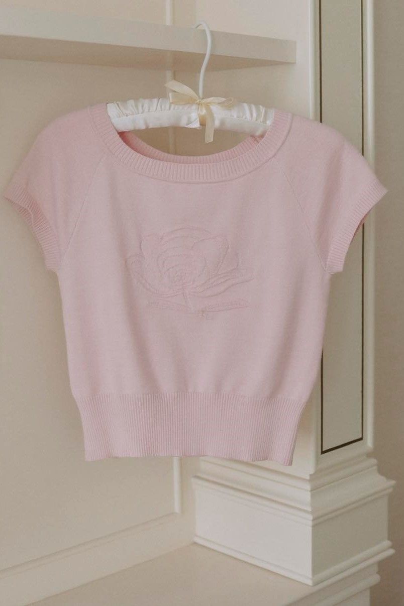 Áo Peony Round Neck Knit Top nhiều màu