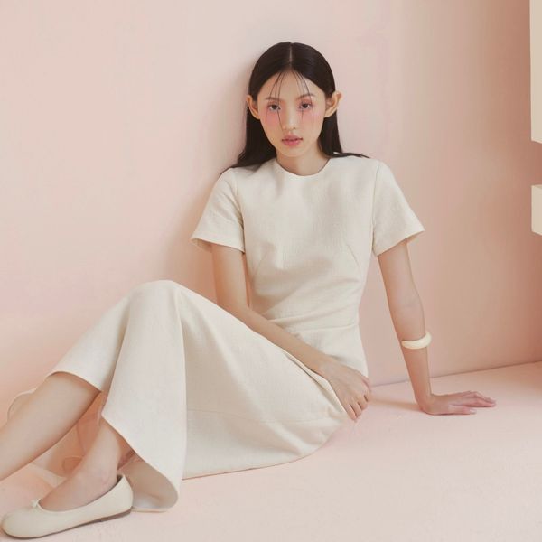  Váy midi High Neck Midi Dress nhiều màu 
