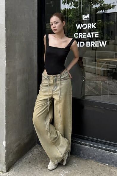 Áo liền quần Square Neck Bodysuit nhiều màu