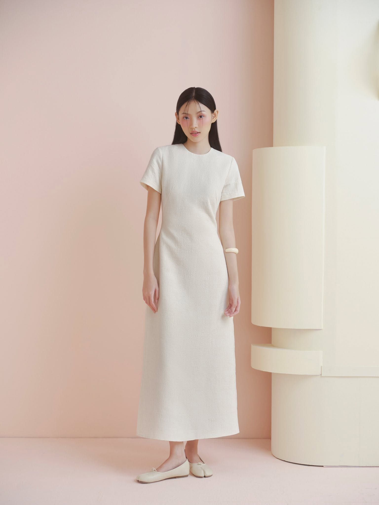 Váy midi High Neck Midi Dress nhiều màu
