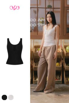  Áo Lace Trim Cami Top nhiều màu 