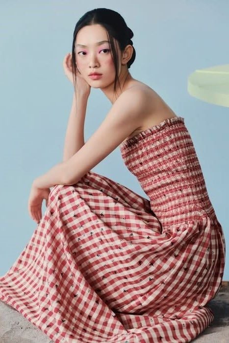 Đầm cúp ngực bo chun Striped Cup Maxi Dress nhiều màu