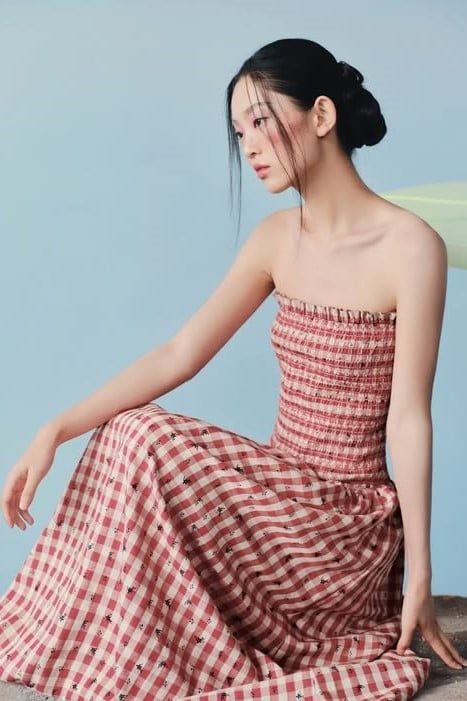 Đầm cúp ngực bo chun Striped Cup Maxi Dress nhiều màu