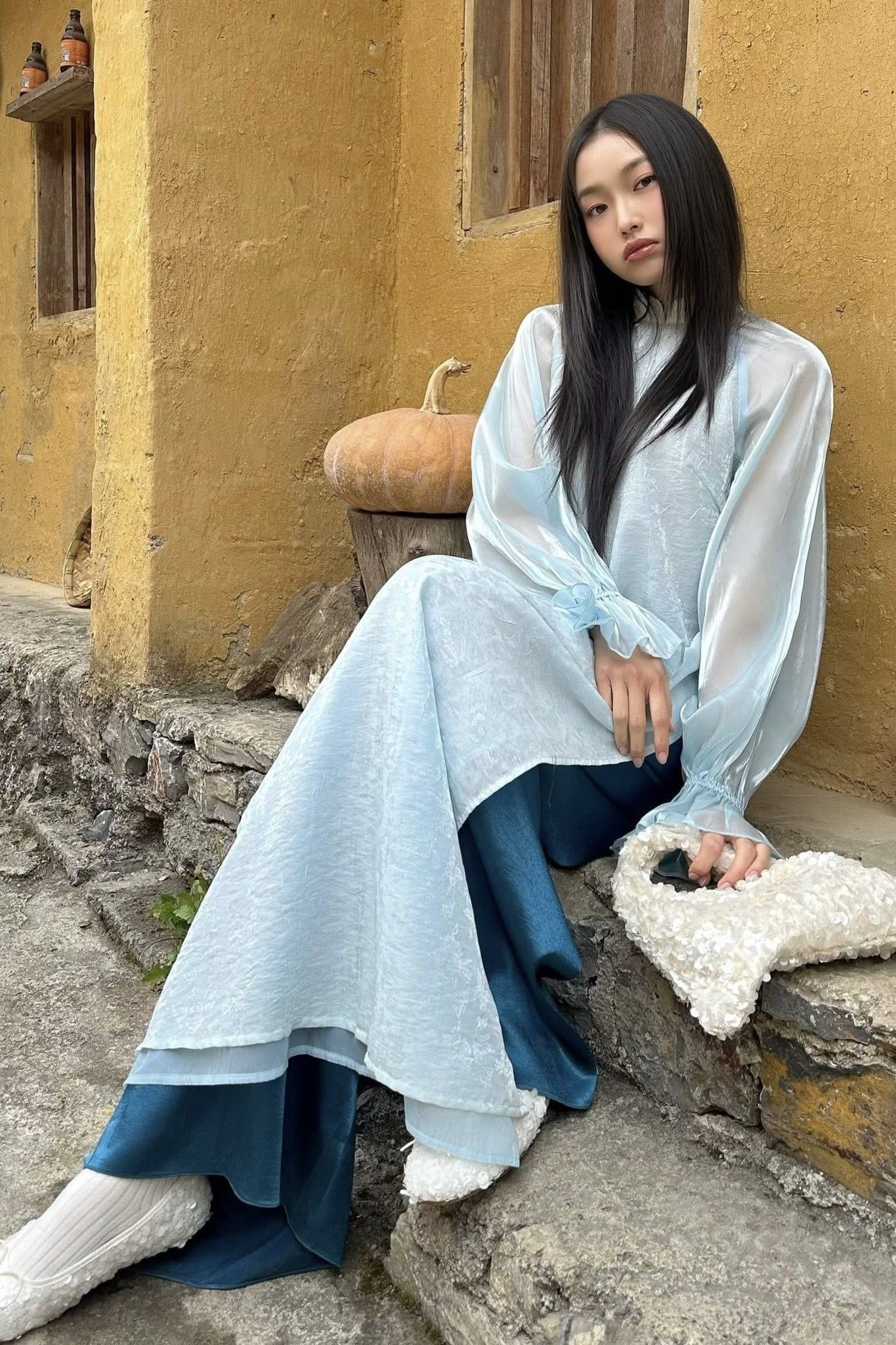 Quần áo dài lụa Silk Trouser nhiều màu