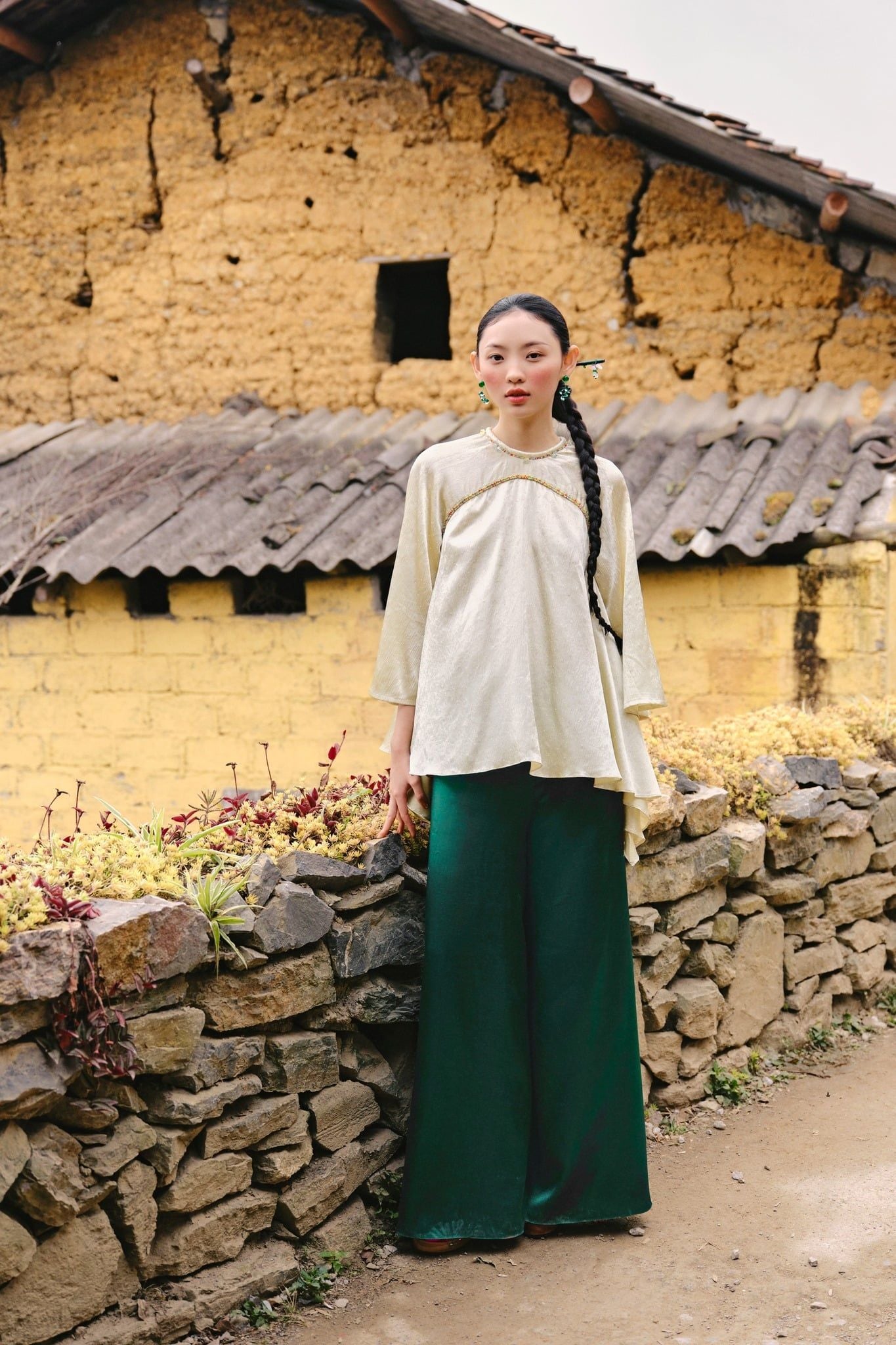 Quần áo dài lụa Silk Trouser nhiều màu