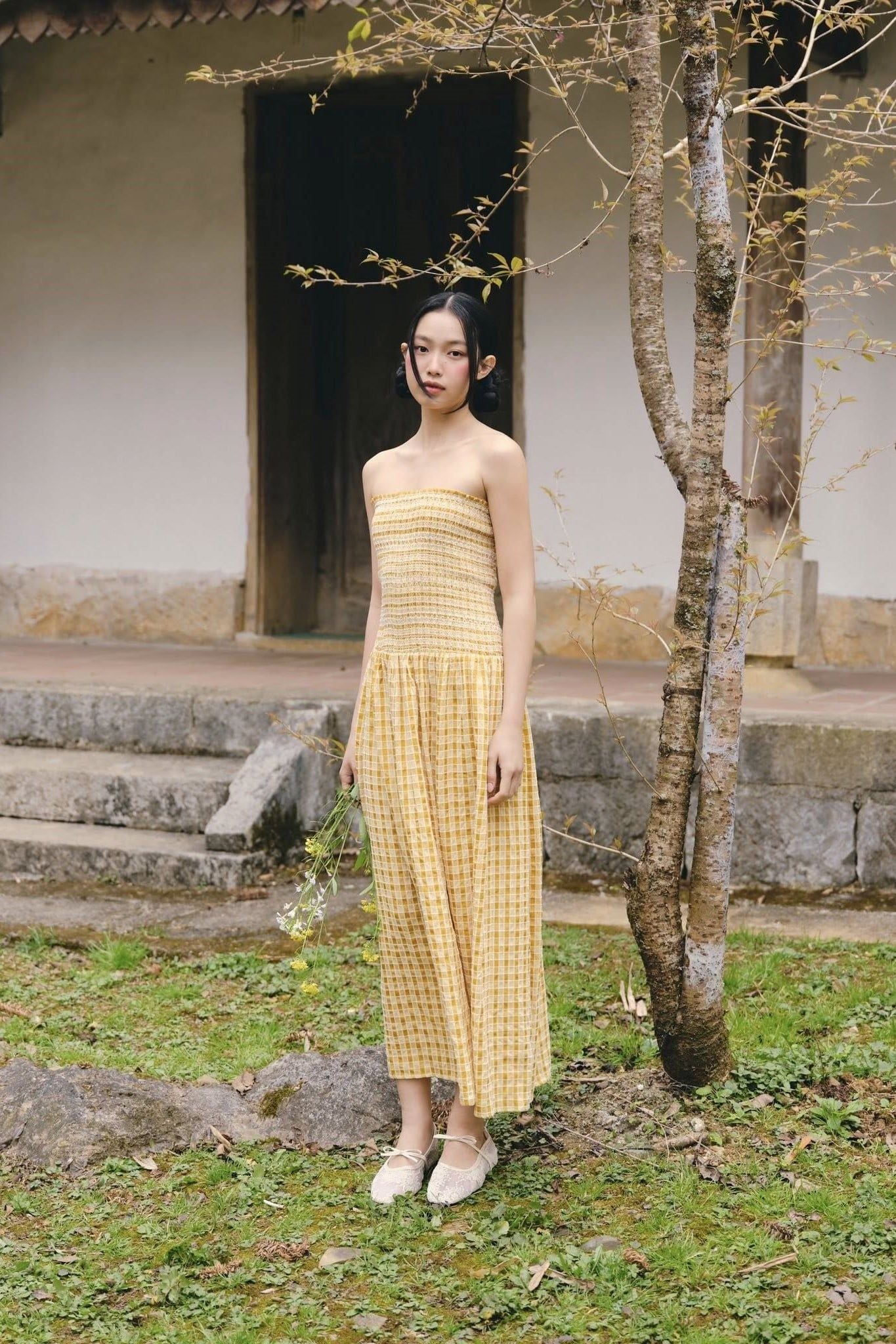 Đầm cúp ngực bo chun Striped Cup Maxi Dress nhiều màu