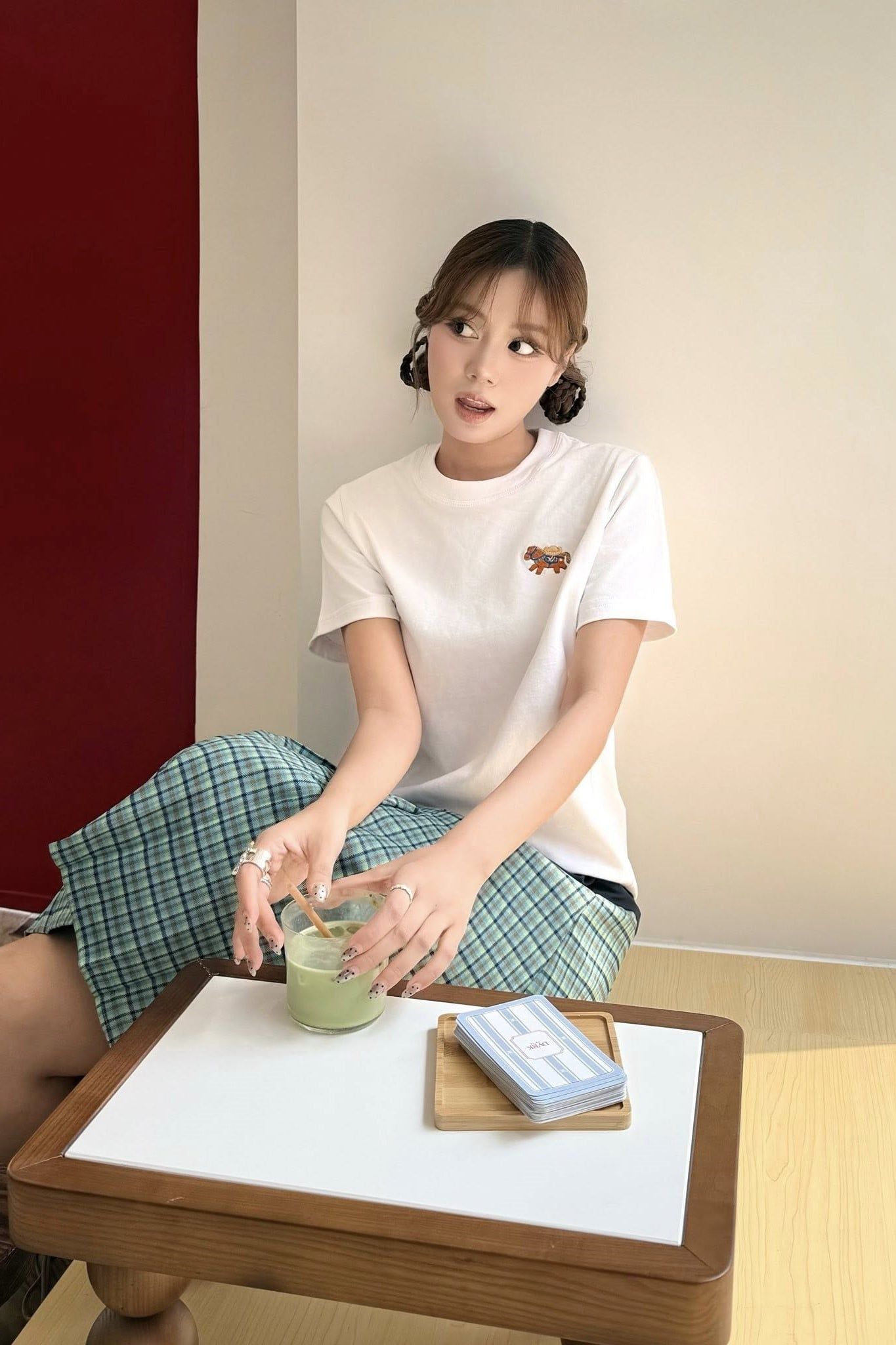 Áo thun thêu hình ngựa Cotton Horse Embro Tshirt nhiều màu