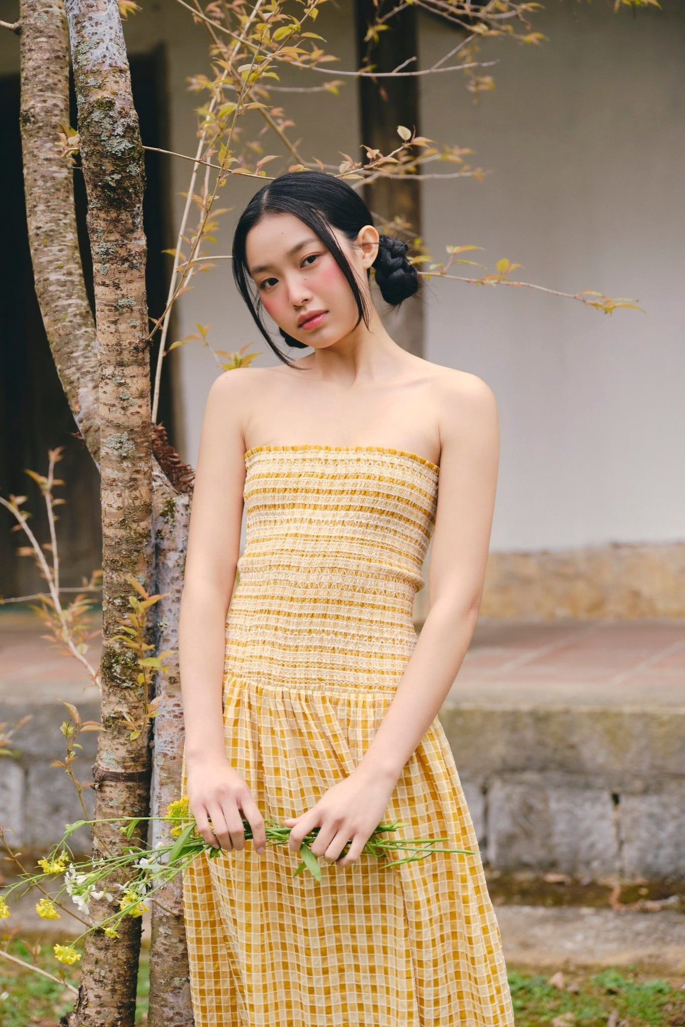 Đầm cúp ngực bo chun Striped Cup Maxi Dress nhiều màu