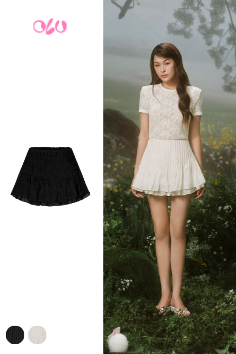  Chân váy Pleated Layered Mini Skirt nhiều màu 