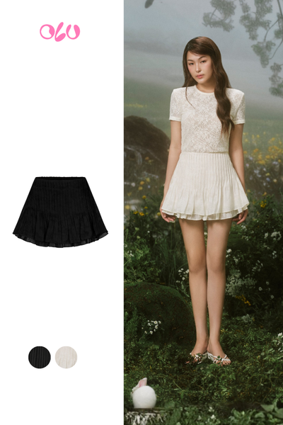  Chân váy Pleated Layered Mini Skirt nhiều màu 