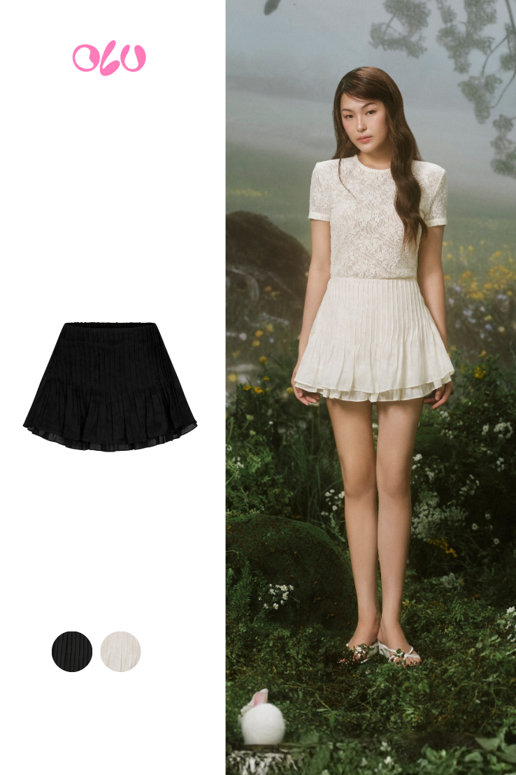 Chân váy Pleated Layered Mini Skirt nhiều màu