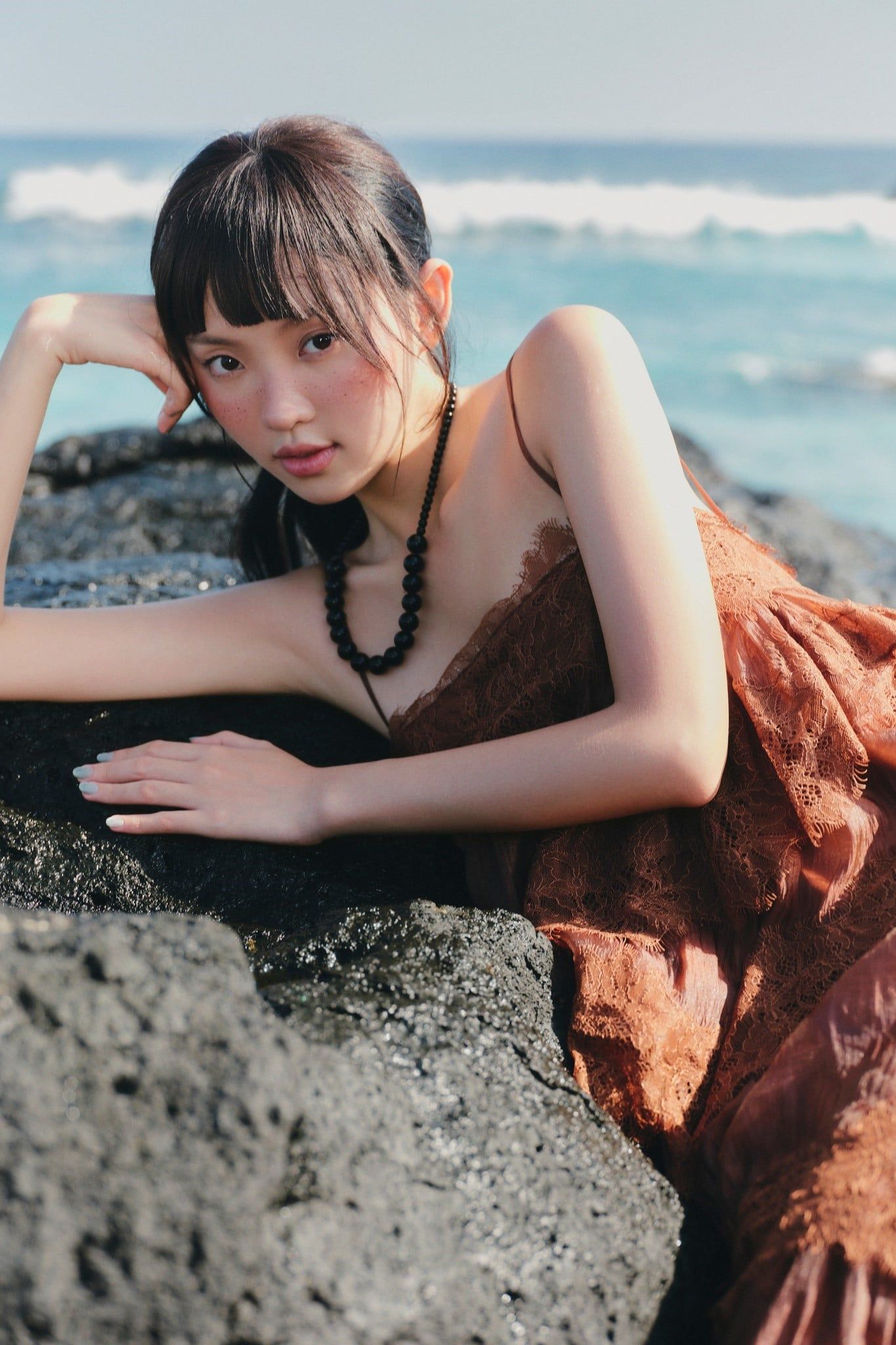 Váy maxi 2 dây Lace Chiffon Tiered Layered Maxi Dress nhiều màu