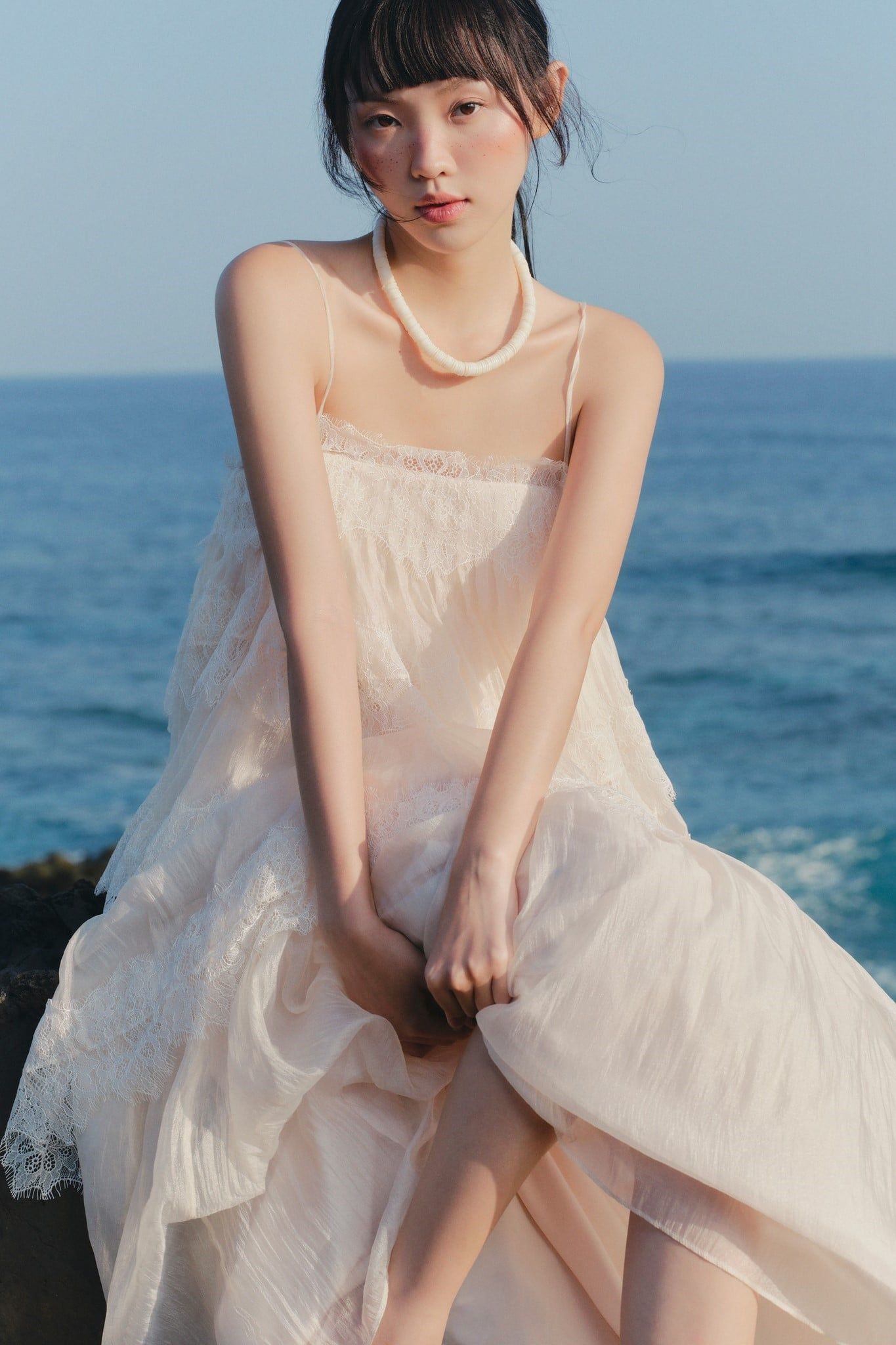 Váy maxi 2 dây Lace Chiffon Tiered Layered Maxi Dress nhiều màu