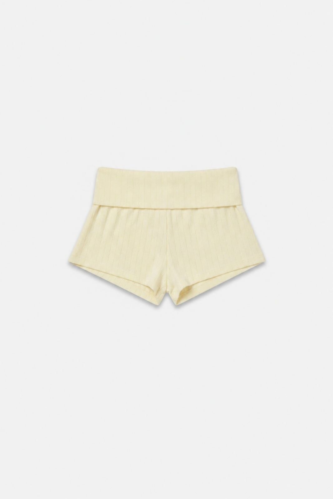 Quần shorts thun trơn Ribbed Low Waist Shorts nhiều màu