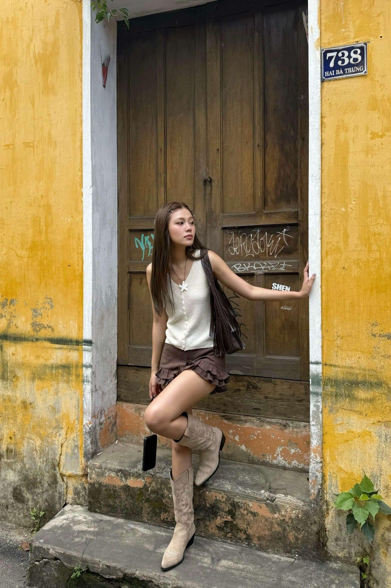 Áo Knit V Neck Tank Top nhiều màu