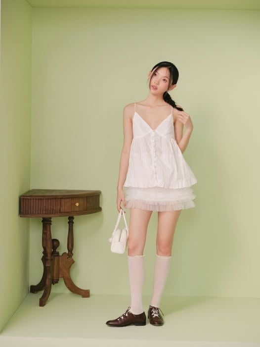 Áo Ruffled Cami Top nhiều màu
