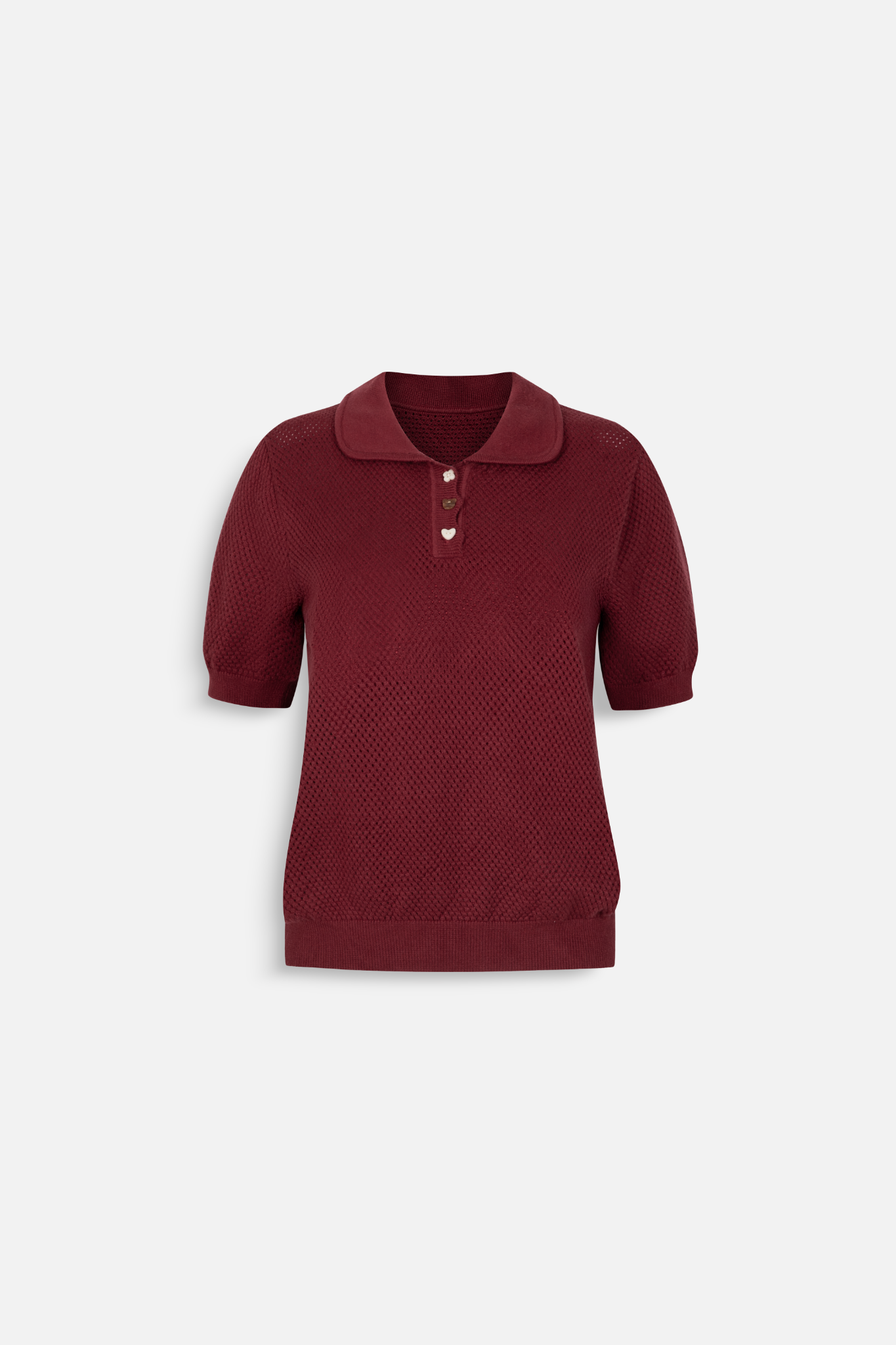 Áo Knit Sweetheart Buttoned Ribbed Top nhiều màu