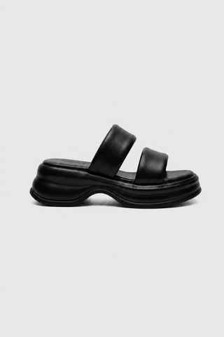 Dép quai ngang đế độn Betsy Black Sandals