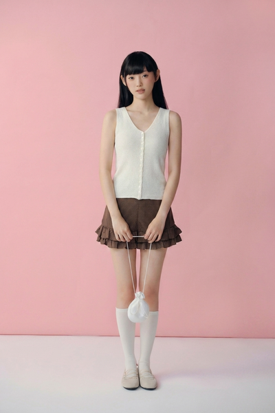  Áo Knit V Neck Tank Top nhiều màu 