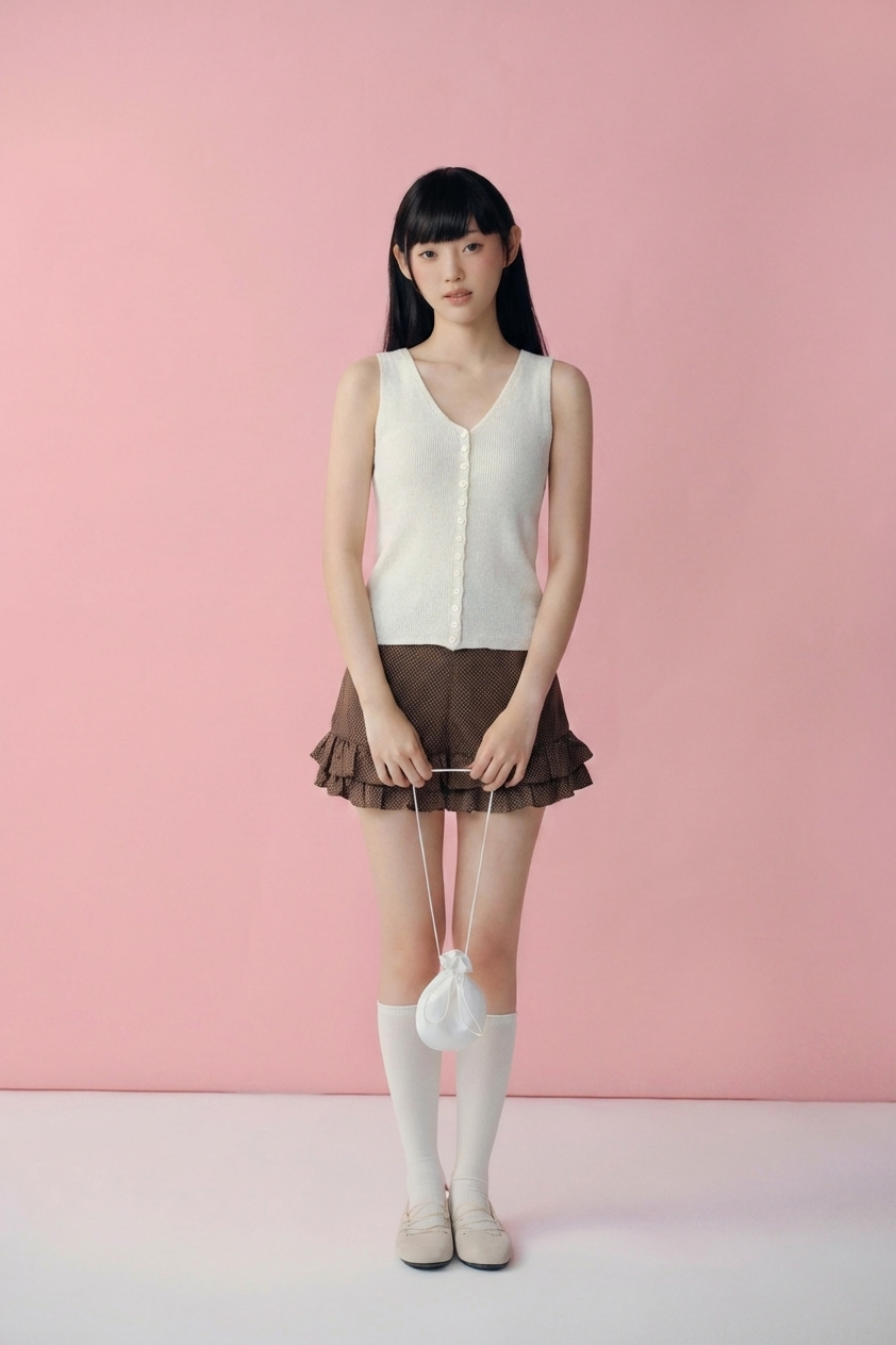 Áo Knit V Neck Tank Top nhiều màu