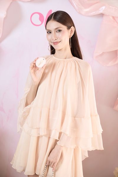  Váy đi tiệc Cream Chiffon High Low Ruffle Mini Dress 