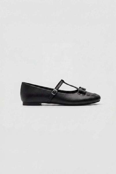  Giày búp bê Leather Bow Ballet Flats nhiều màu 