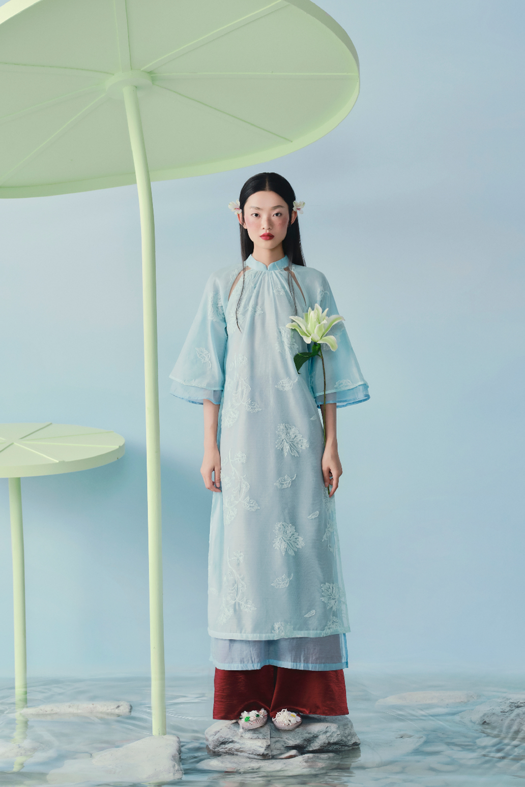 Quần Silk Trouser in Red