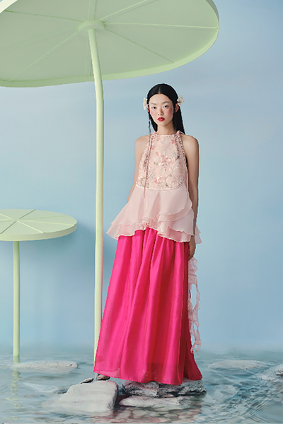  Chân váy Jorie Silk Skirt in Pink 