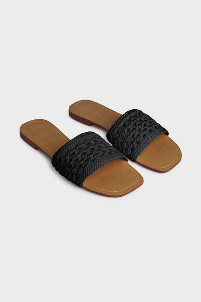  Cyra Slippers in Black 