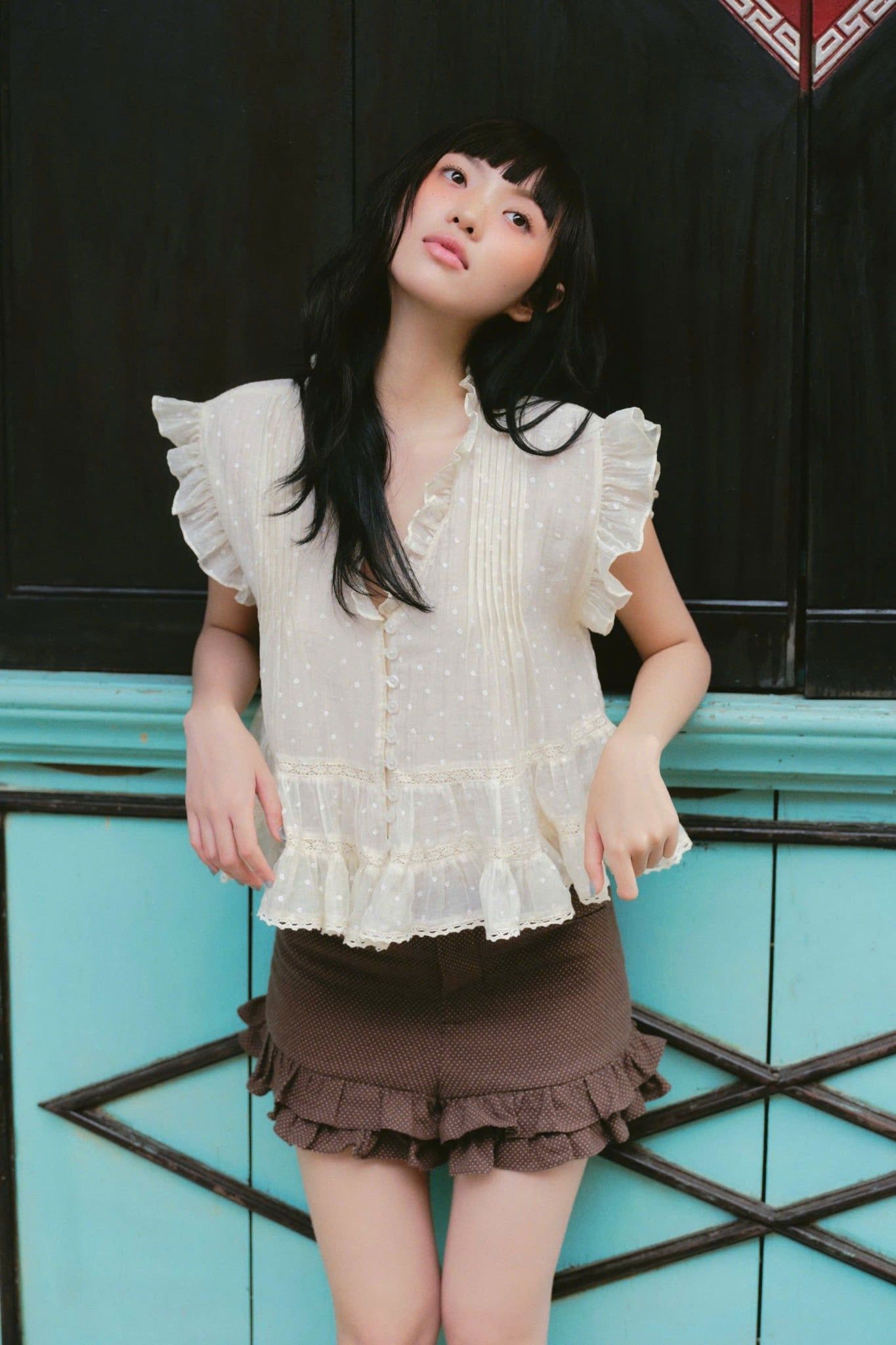 Áo voan cổ V Chiffon Vneck Top nhiều màu