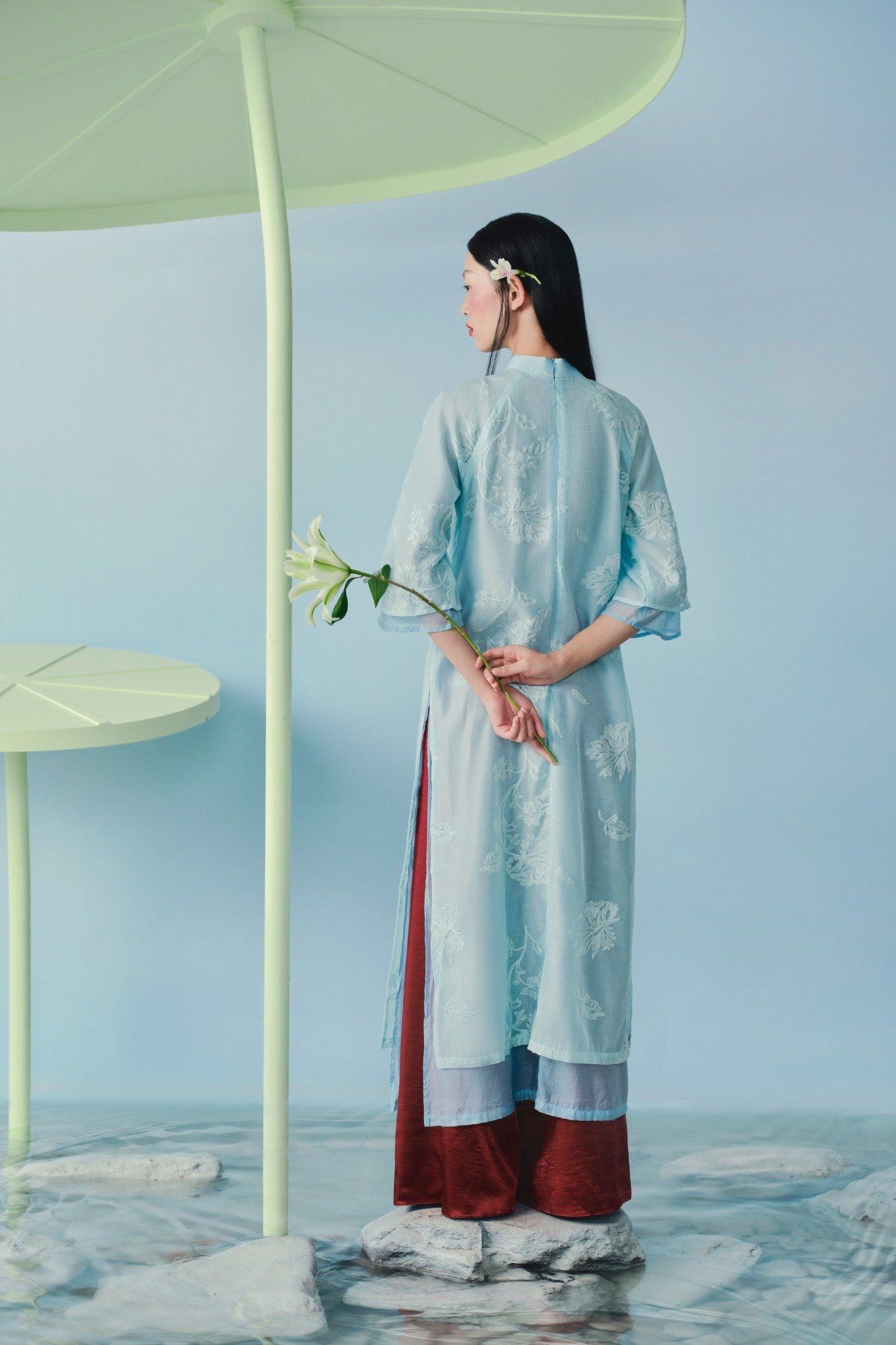 Quần Silk Trouser in Red