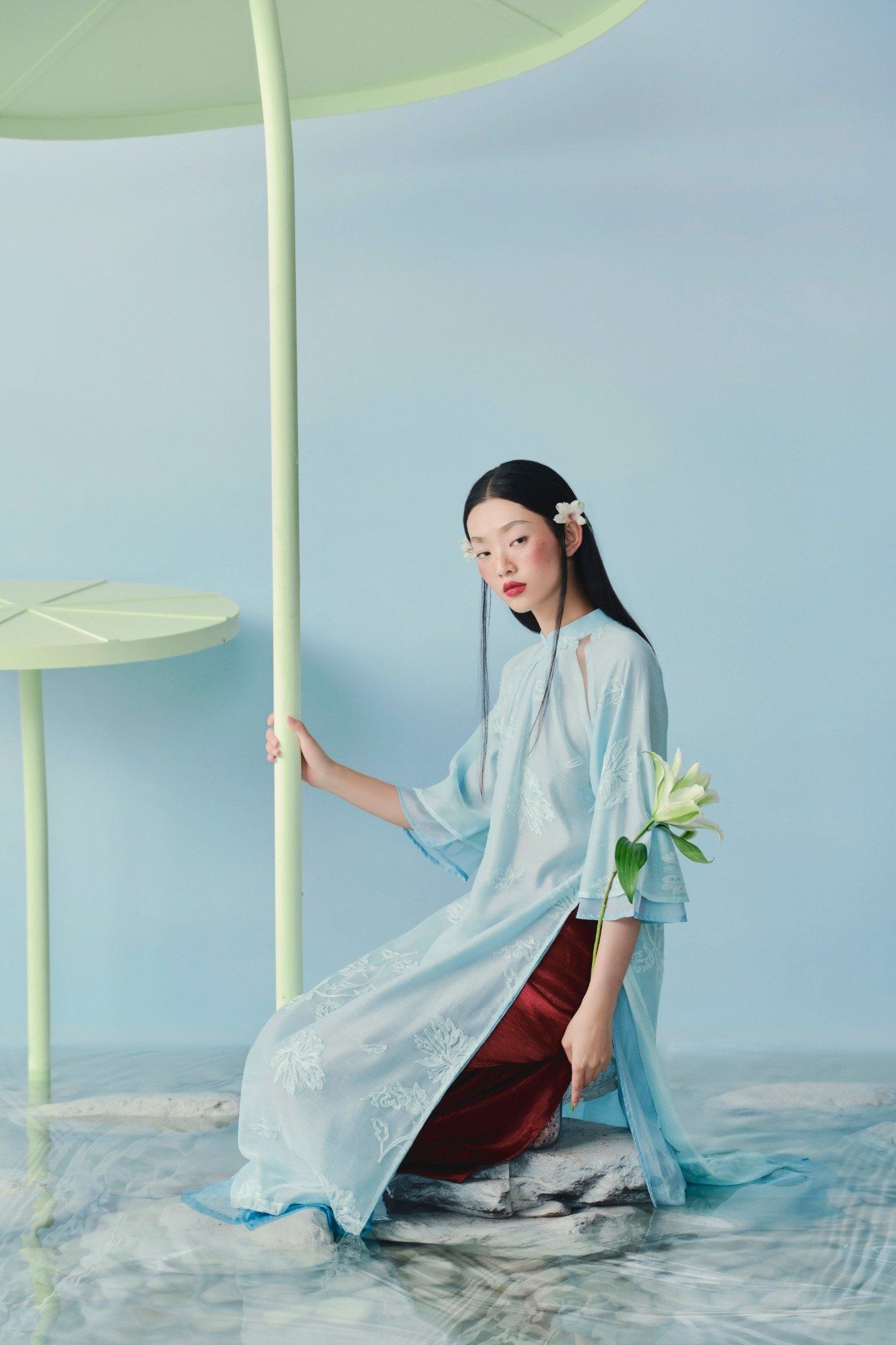 Quần Silk Trouser in Red