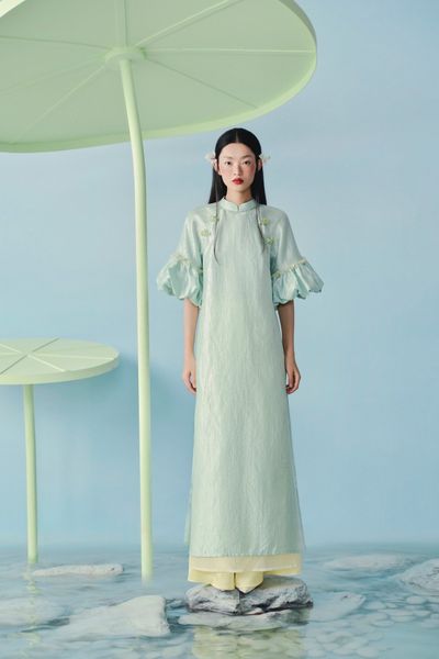  Áo Dài Điềm Hoa (Không kèm quần) 