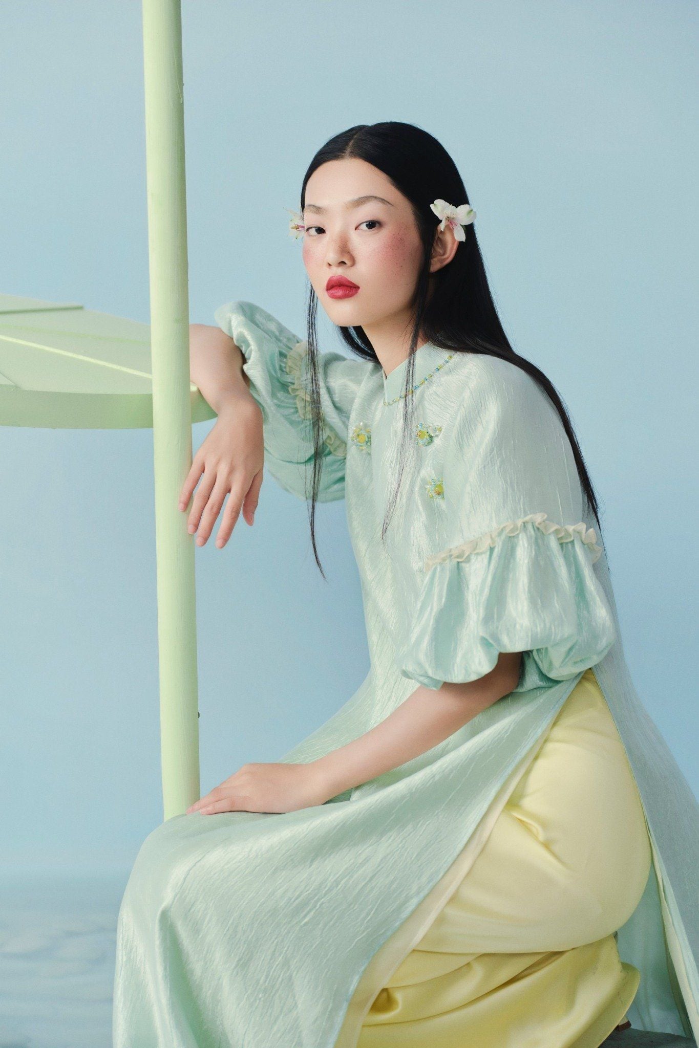 Áo Dài Điềm Hoa (Không kèm quần)