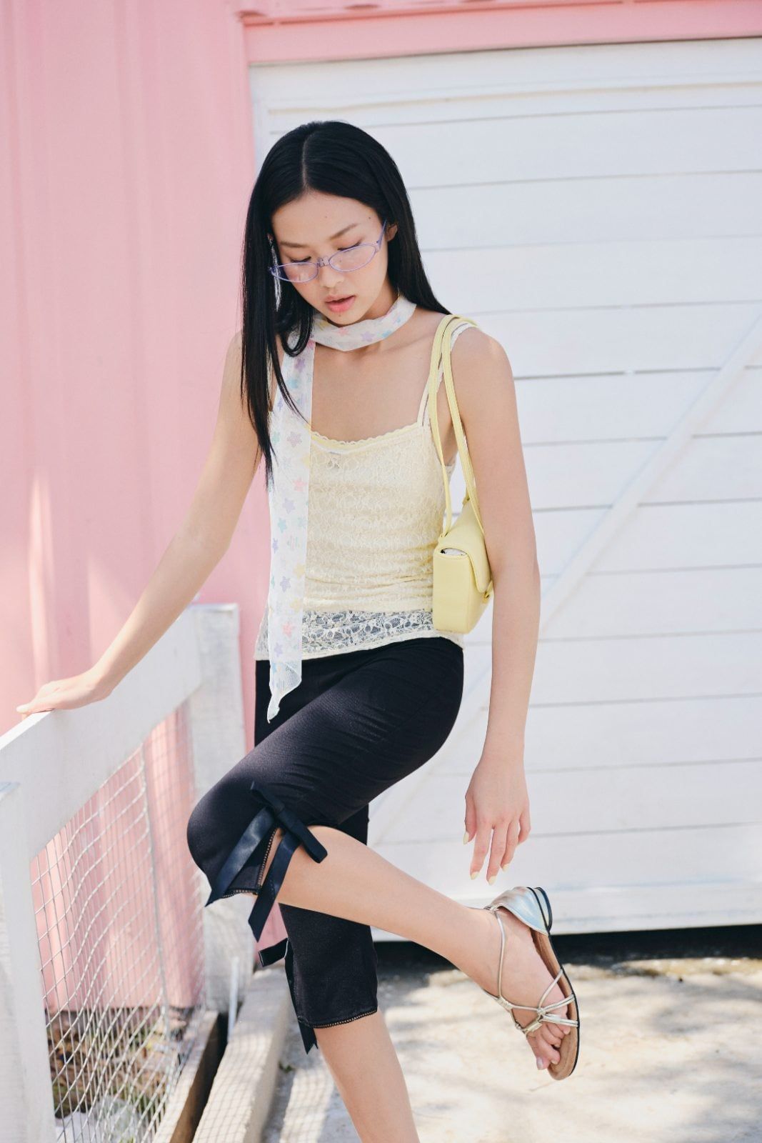 Áo hai dây phối ren Sheer Lace Cami Top nhiều màu