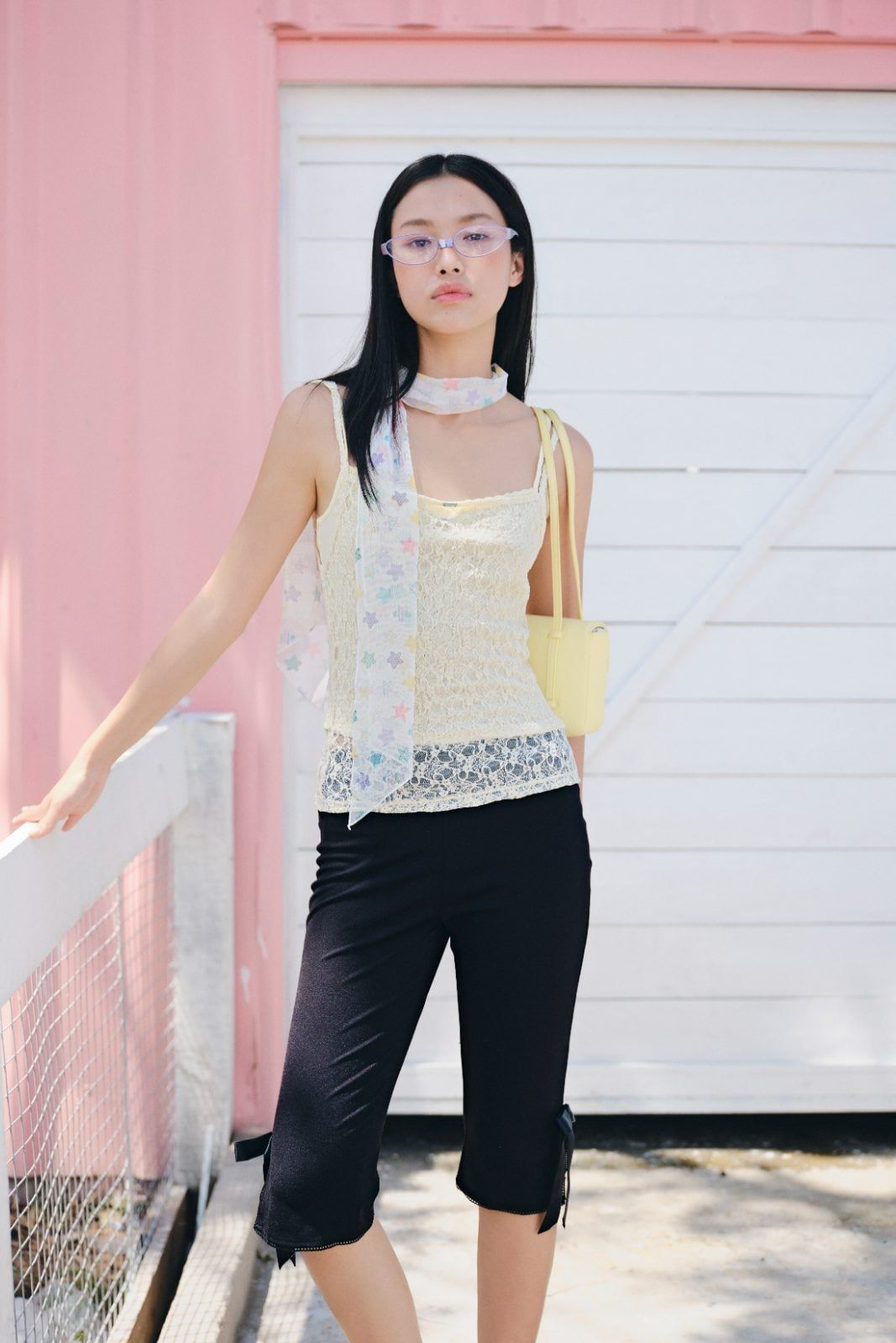 Áo hai dây phối ren Sheer Lace Cami Top nhiều màu