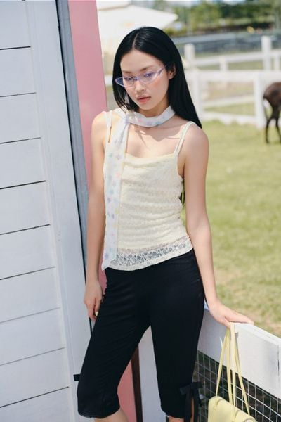  Áo hai dây phối ren Sheer Lace Cami Top nhiều màu 