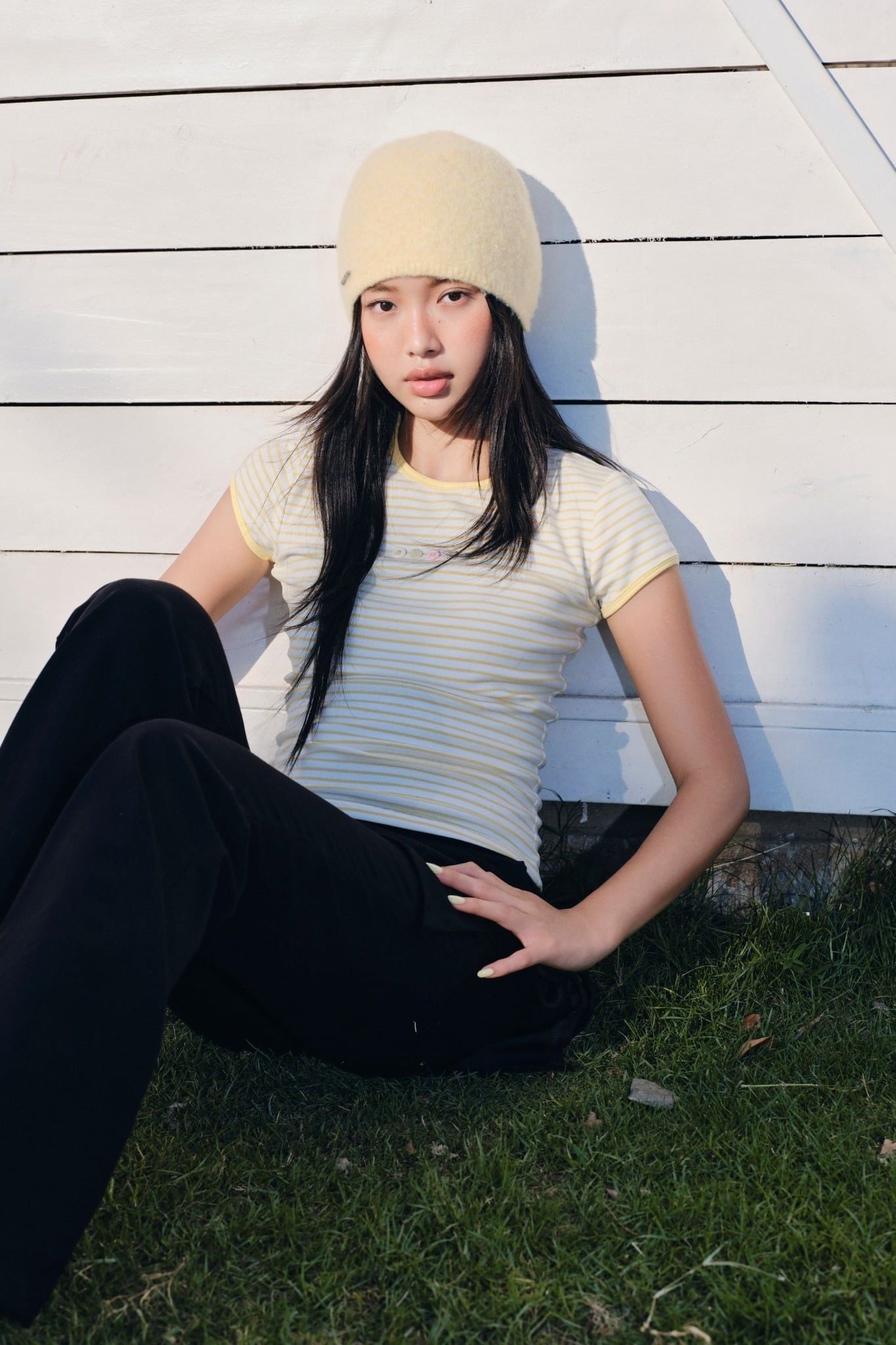 Quần Black Layered Flared Pants