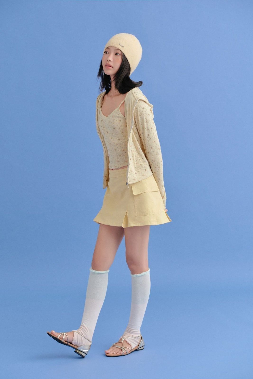 Áo khoác họa tiết hoa nhí Butter Fleur Cotton Zipped Jacket