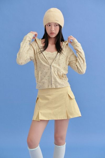  Áo khoác họa tiết hoa nhí Butter Fleur Cotton Zipped Jacket 