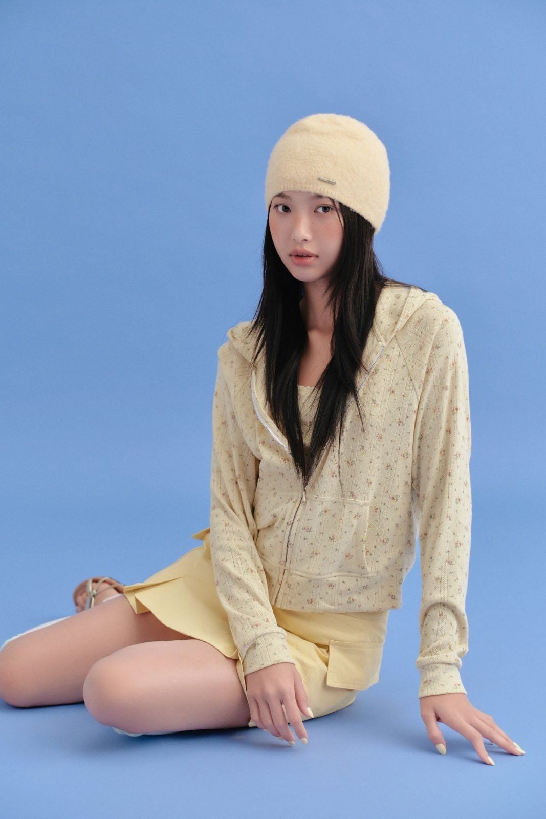 Áo hai dây phối hoa nhí Yellow Fleur Cotton Cami Top