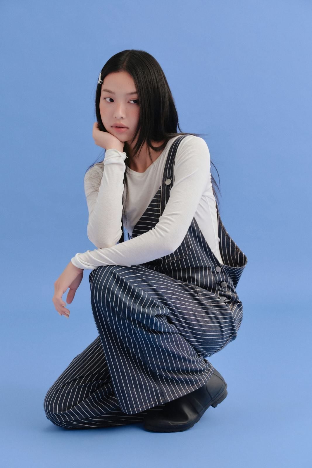 Áo thun tay dài trơn White Plain Cotton Long Sleeves Shirt