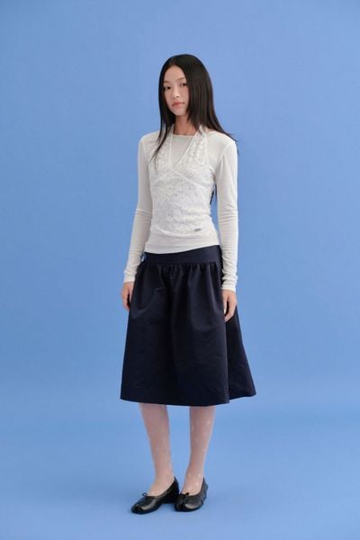  Chân váy dài Pleated Buttoned Midi Skirt nhiều màu 