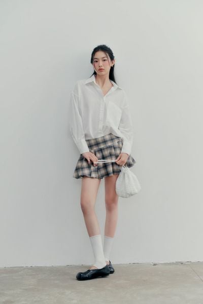  Áo White Linen Oversized Shirt 