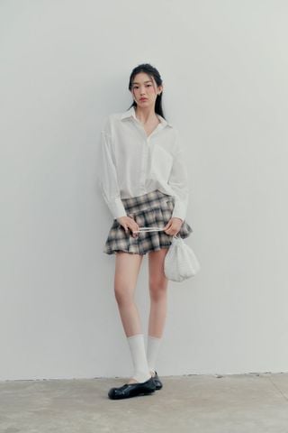 Áo White Linen Oversized Shirt