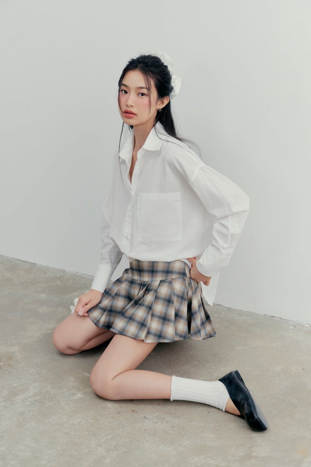 Áo White Linen Oversized Shirt